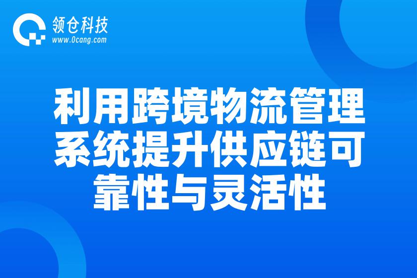 利用跨境物流管理系统提升供应链可靠性与灵活性